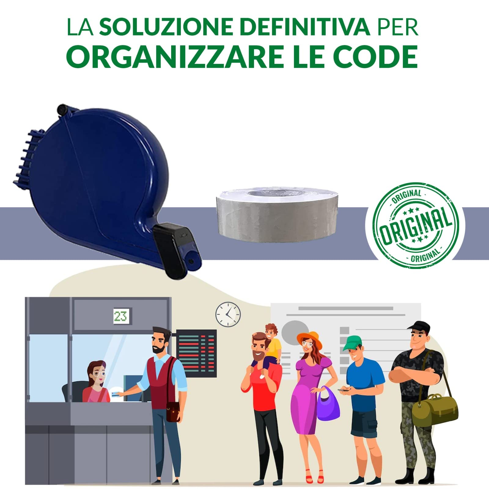 Distributore Numeri D'Attesa Impretech - Chiocciola Con Staffa A Muro | Made In Italy