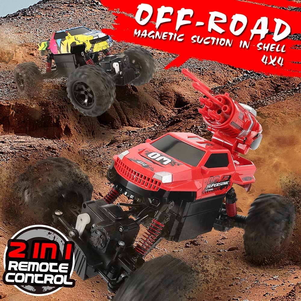 4WD Elektryczny zdalnie sterowany samochód Monster Crawler 1/14 off-road, ciężarówka terenowa RC 2,4 G z funkcją ładowania bąbelkami, prezent świąteczny dla chłopców, nastolatków, pełny