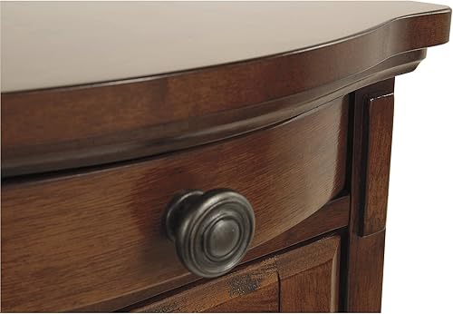 Miniatura 10 de Signature Design by Ashley Mesa final de la silla de Laflorn con puertos USB y puntos de venta - Marrón medio