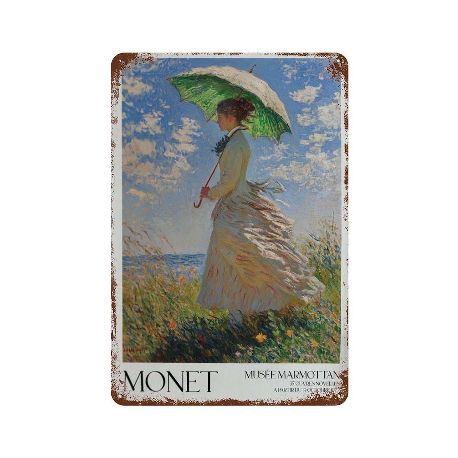 xiaoxiaoshen Claude Monet Exhibition Home Decor. Floral2 Wall Decor Art Metal Tin Poster Modern Home Decor Art Home Bar Shop Decorations Vintage Sign 30x20cm