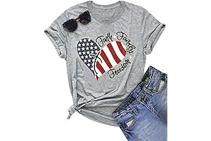 Faith Family Freedom Womens Patriotic Shirts