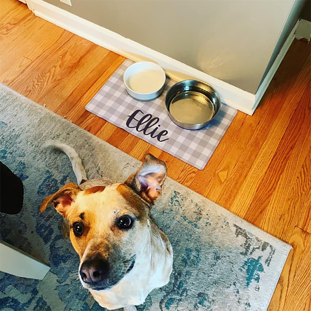 Tapis d'alimentation personnalisé pour chien, chat et animal de compagnie, tapis de gamelle personnalisé pour animal de compagnie, tapis de table pour mangeoire pour chien, tapis lavable en PVC Tapis
