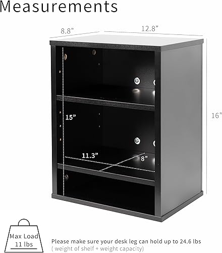 Miniatura 2 de VIVO DESK-SHELF3CL - Estantería debajo del escritorio, soporte de accesorios de oficina para suministros, dispositivos de juego y más, estantes de