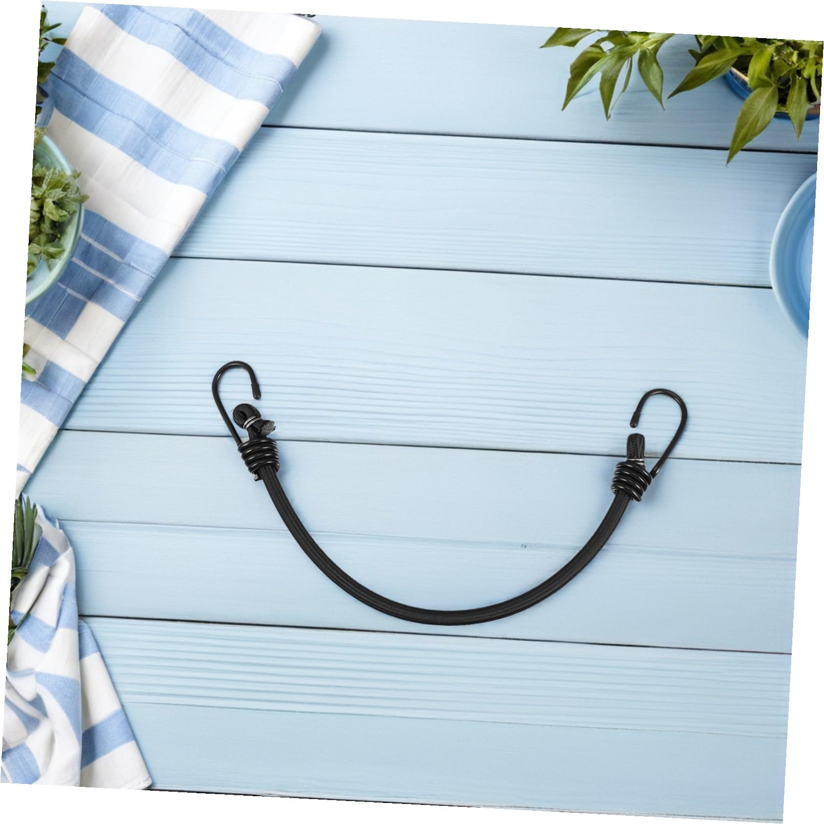 Angoily 6 Pezzi Corde Elastiche con Ganci Cinghie Regolabili Resistenti all’Acqua per Fissaggio Bagagli Campeggio Bicicletta e Veicoli Antivento per Esterni