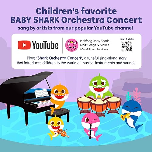 Miniatura 4 de Pinkfong Baby Shark Family Orchestra Concert Sound Book l Baby Shark Toys | Juguetes de aprendizaje y educación | Libros interactivos para bebés y