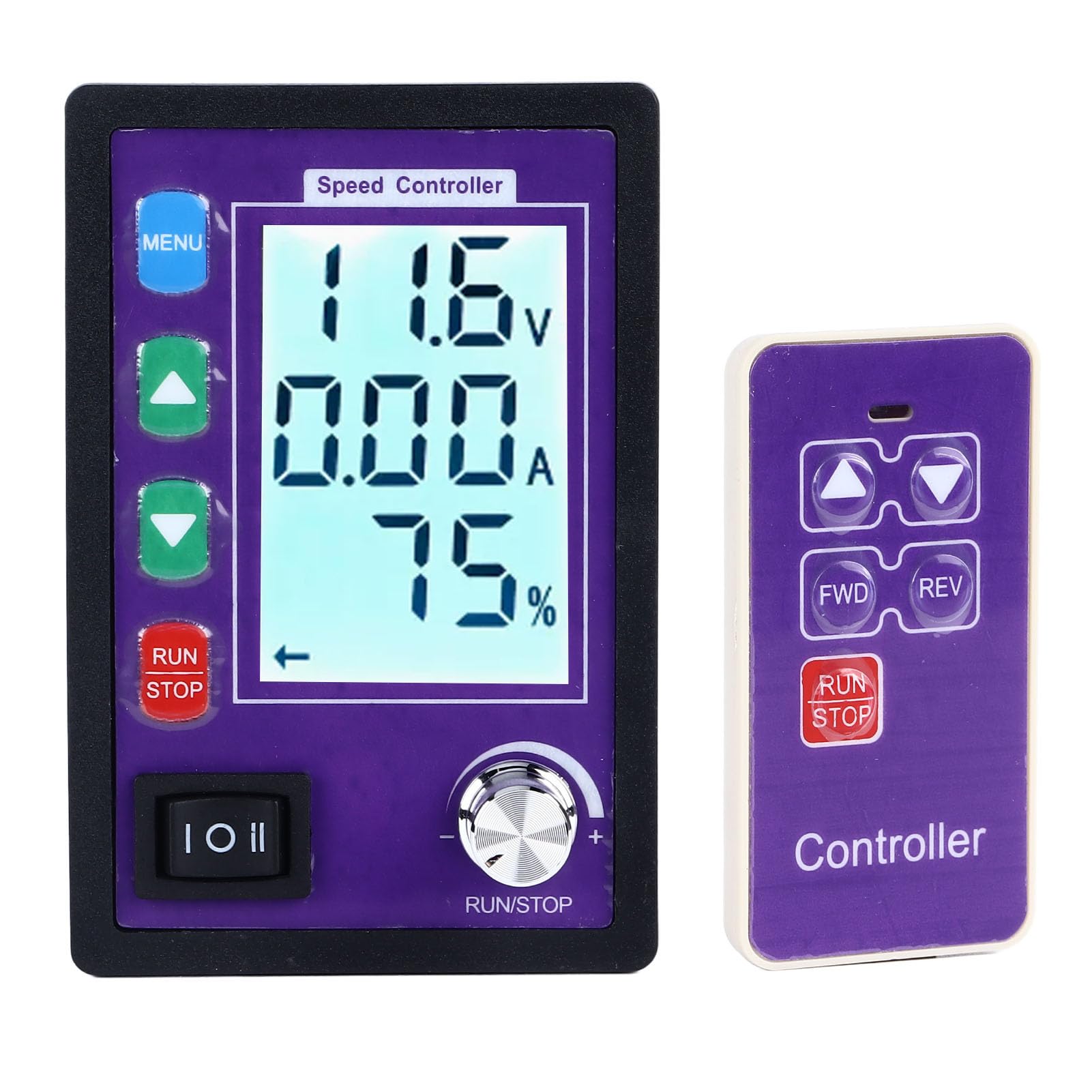 Controller per motore DC Mtlavishness con telecomando wireless, funzione reversibile CW CCW, monitoraggio della corrente in tempo reale, display LCD trasparente, controllo tramite