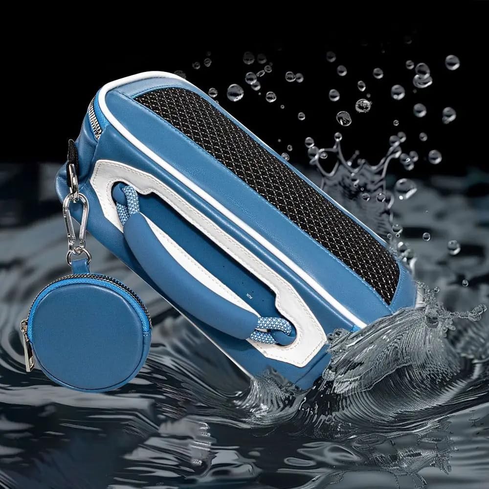 JOYSOG Reisetasche für Bose SoundLink Max tragbare Lautsprecher, schützender Aufbewahrungs-Organizer mit Mini-Tasche und Schultergurt, Blau