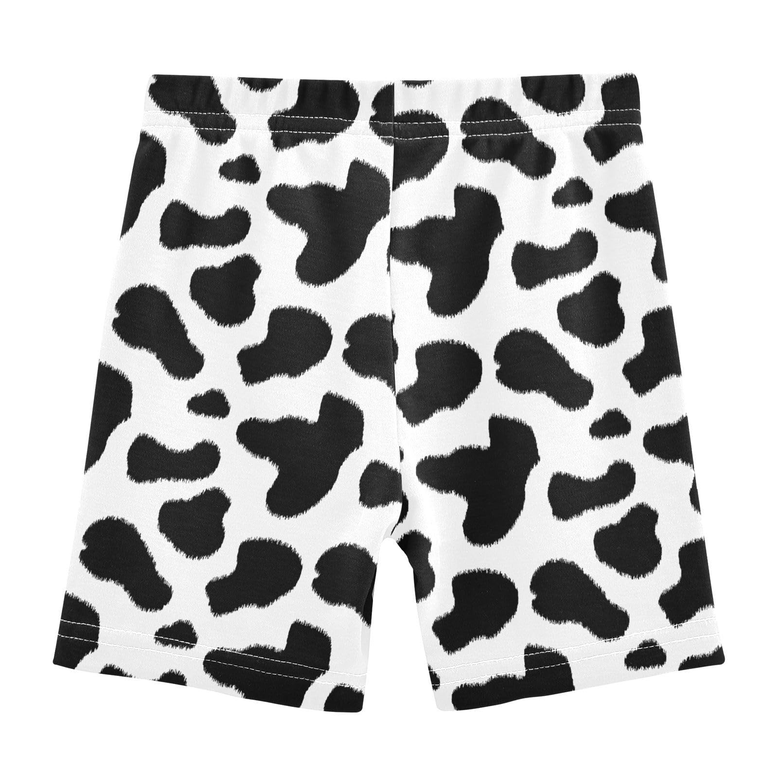 JHKKU Girls Cow Print Shorts Cotton Cartwheel Bike Kids Biker Under Dress Dance Short Girl Clothes 6T