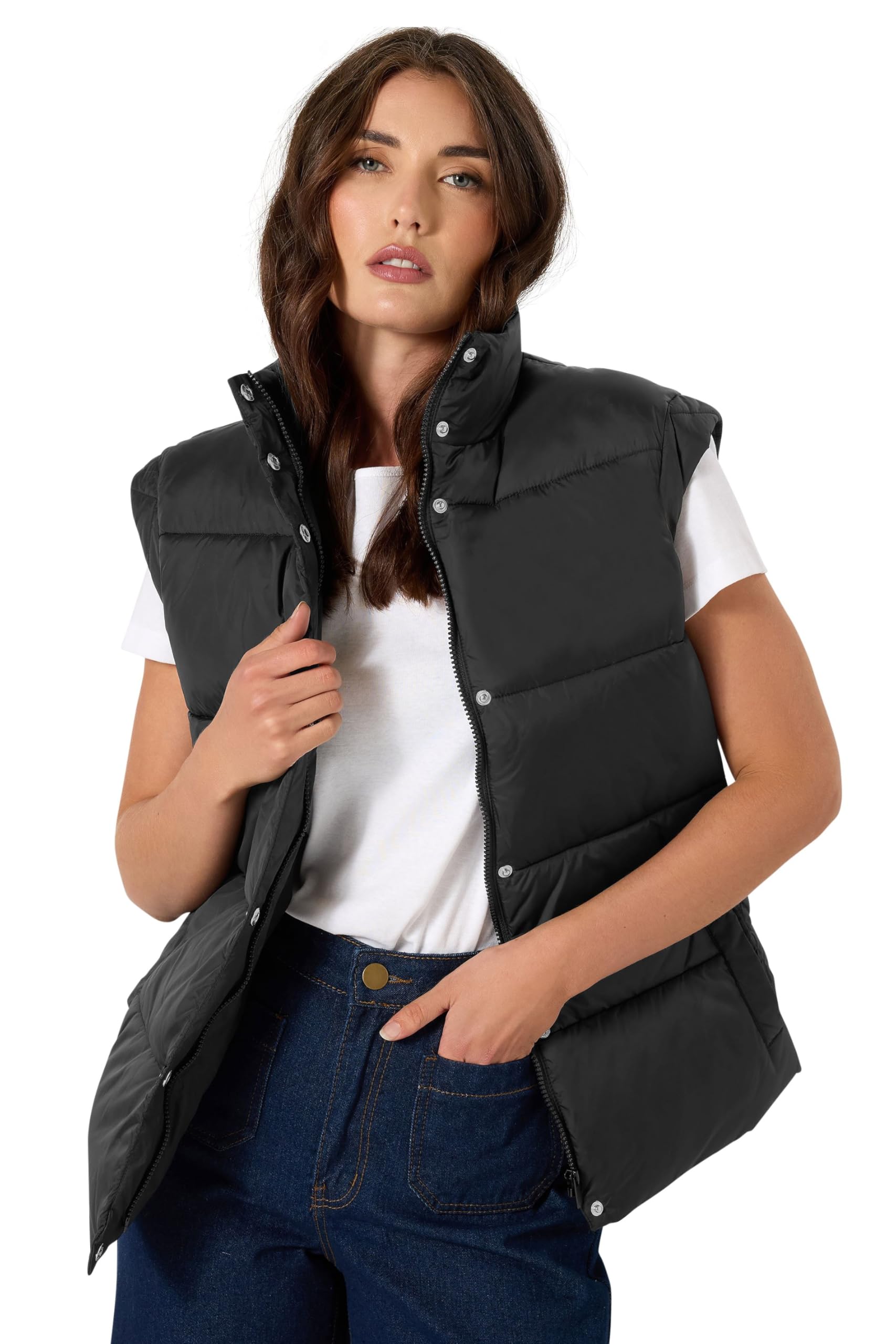 Lts Women's Black Tall Padded Gilet Size 16