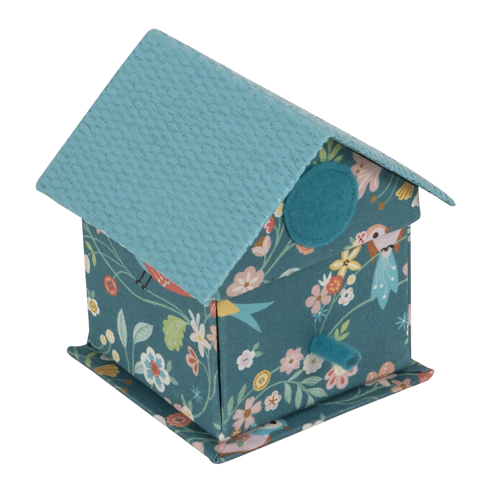 Hobby Gift Filled Sewing Kit - Bird House Style - 10.5 x 10.5 x 12.5cm - Aviary