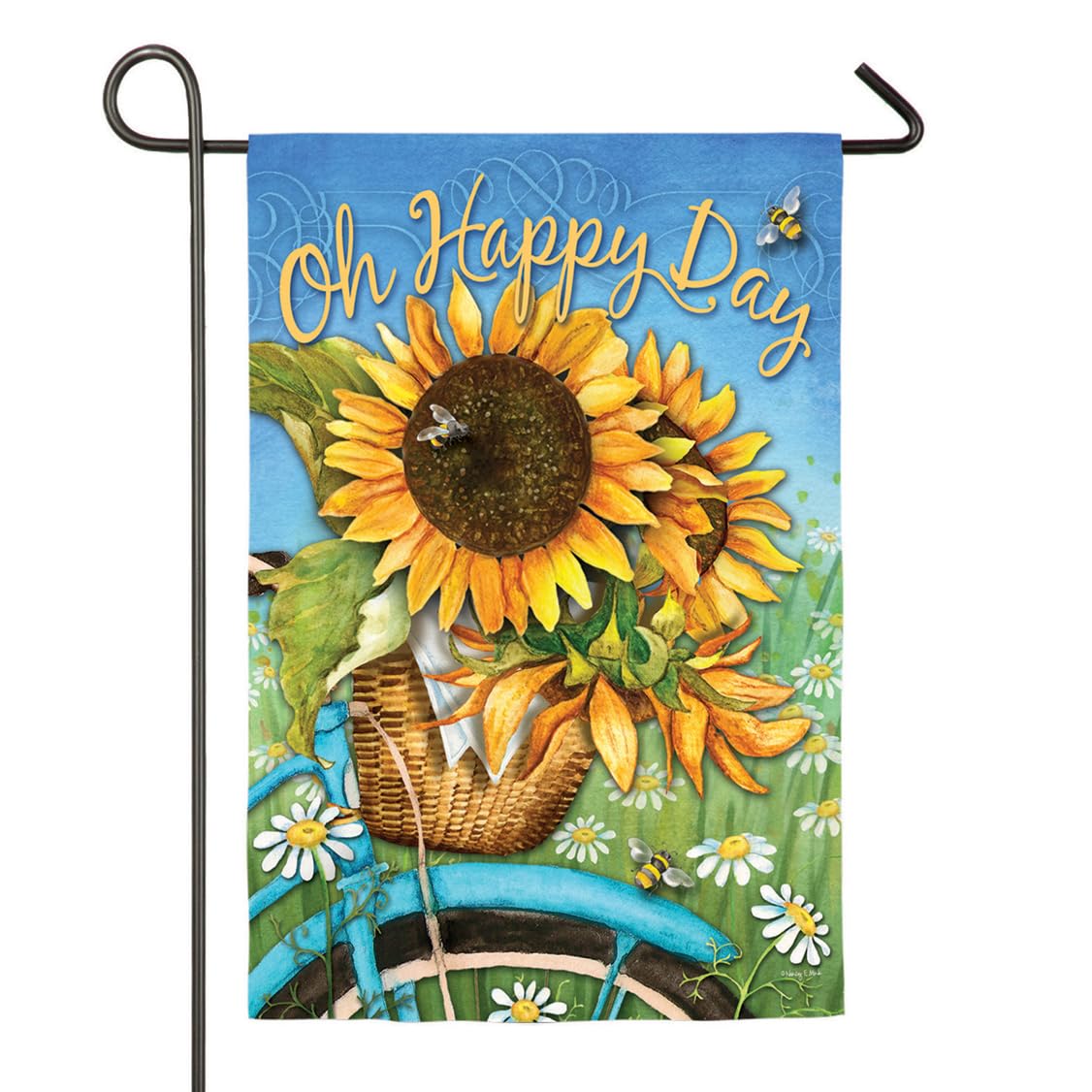 Amazon.com : Evergreen Flag Happy Day Sunflowers Garden Suede Flag