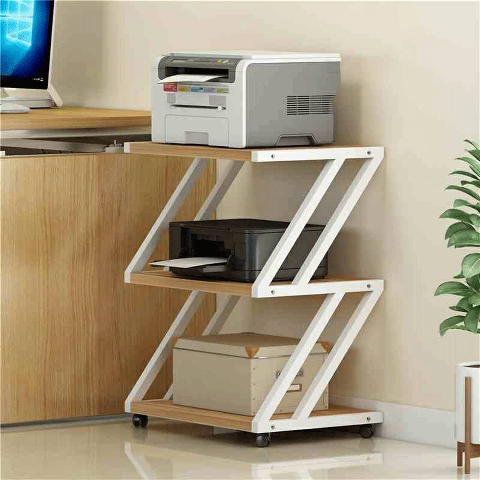 Stand di Stampa per Ufficio Portabolificatore a tre livelli stampante rack-to-soffiiling stampante porta stampante ufficio a forma di archivio mobile a forma di memoria mobile home Staffa Scanner Fax