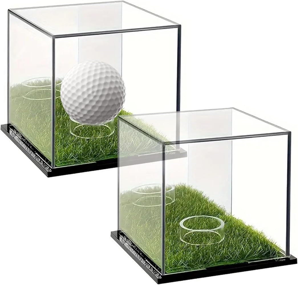 ゴルフボール　ディスプレイ　ケース　収納　ラック Amazon | Memorywuu ゴルフボールディスプレイケース 壁マウント