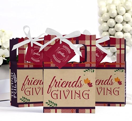 Miniatura 3 de Big Dot of Happiness Friends Thanksgiving Feast - Cajas de regalo para fiesta de amigos, juego de 12
