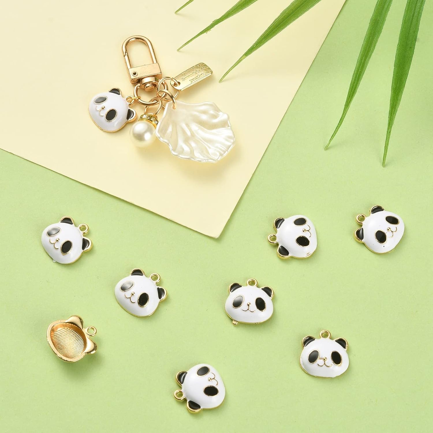 LiQunSweet 100 Pcs Cute Enamel Black White 3D Animal Charm Panda Charms for Jewelry Making Earrings Bracelet Necklace DIY - Image 4