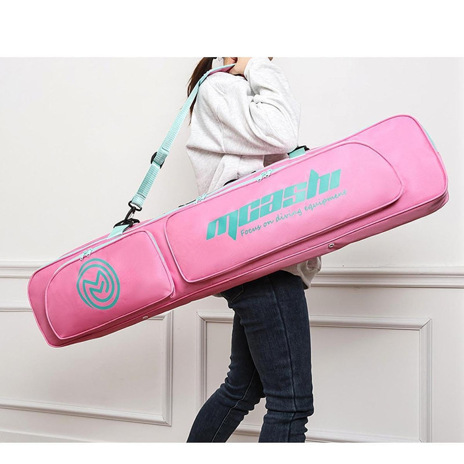 Sac à Palmes Longues avec Bandoulière, Rangement pour Équipement de Plongée, pour l'Apnée, la Natation, la Plongée avec Tuba