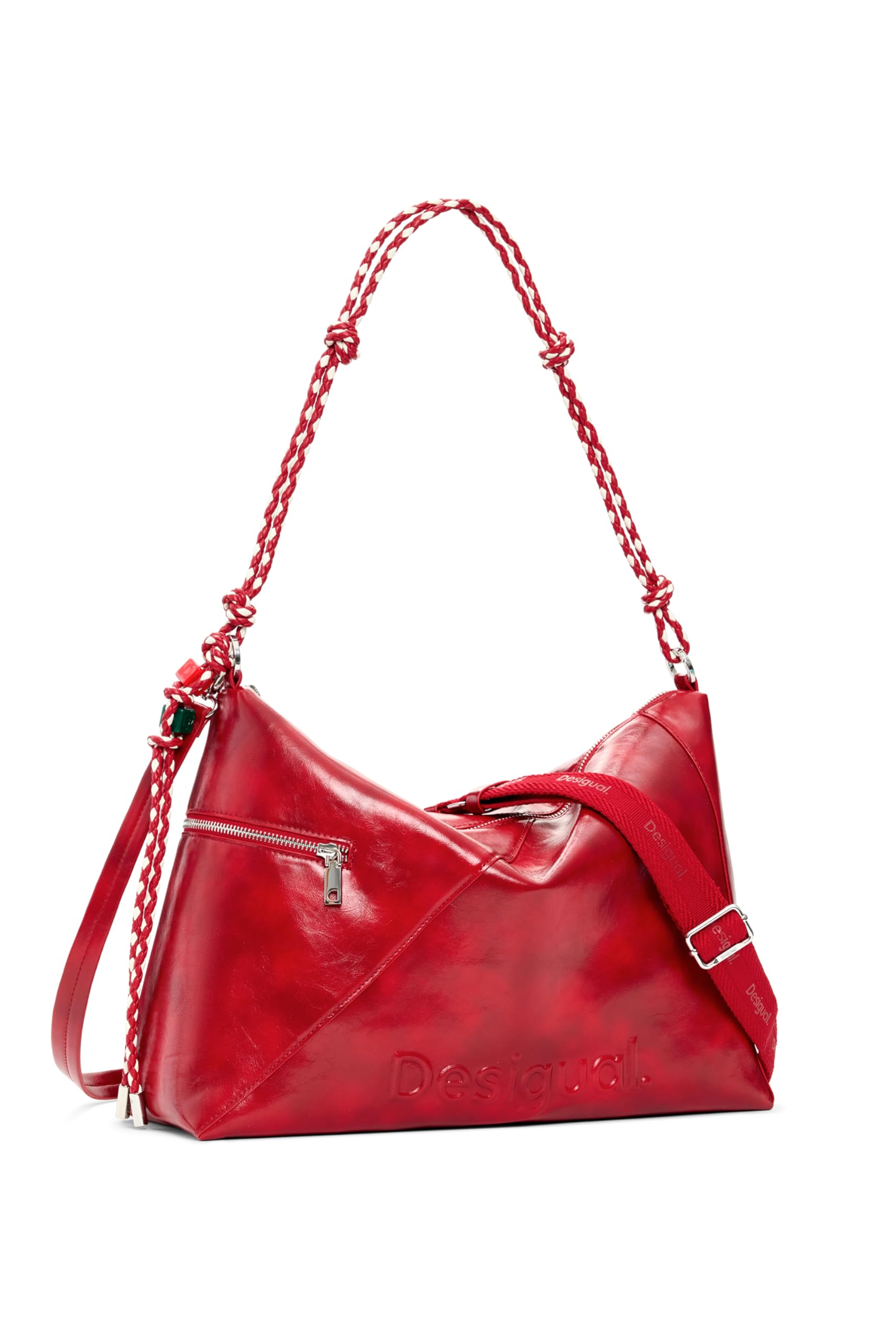 Desigual Schultertasche Umhängetasche Half Logo Leiria Shoulder Bag Carmine rot