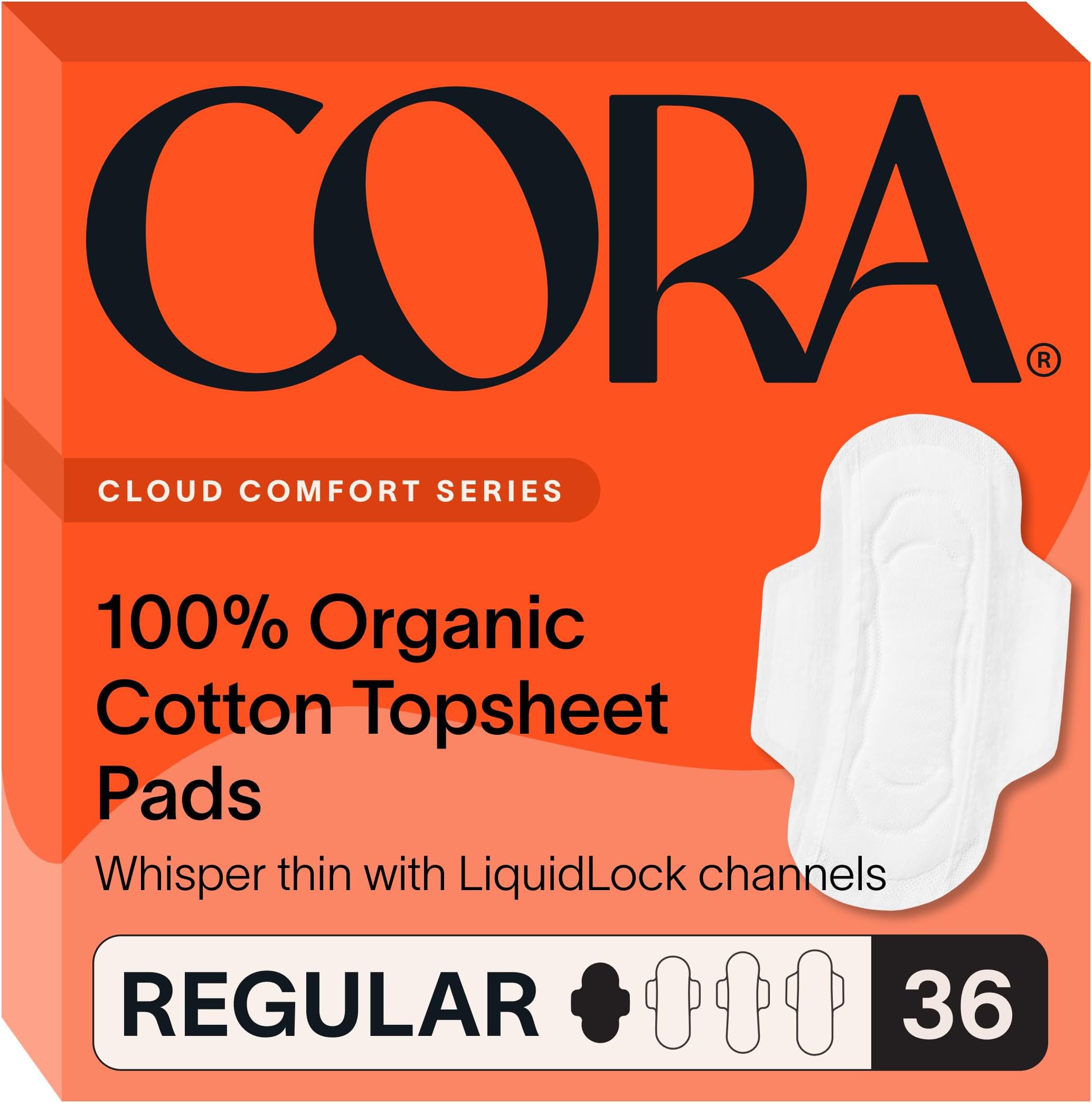 OCBON Ultra Thin Sanitary Pads Regular (32 Counts) + Large