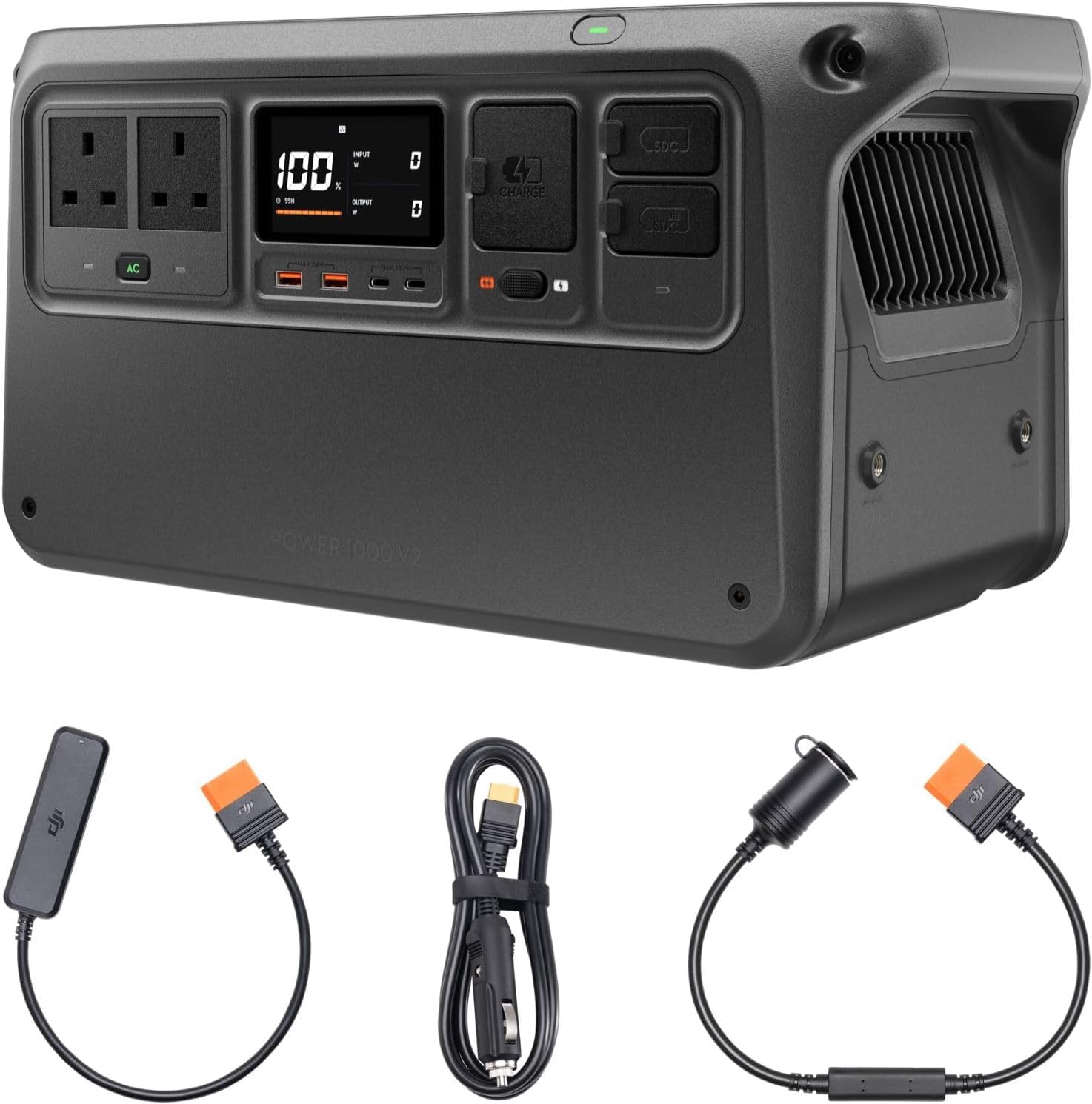 DJI Power 1000 V2 Portable Power Station, 1024Wh LFP Battery, Compact Size, 2600W Stable Output, 0-80% Recharge in 37 Mins, Electric Generator for Home, Camping, RVs, Off-Grid — view 14