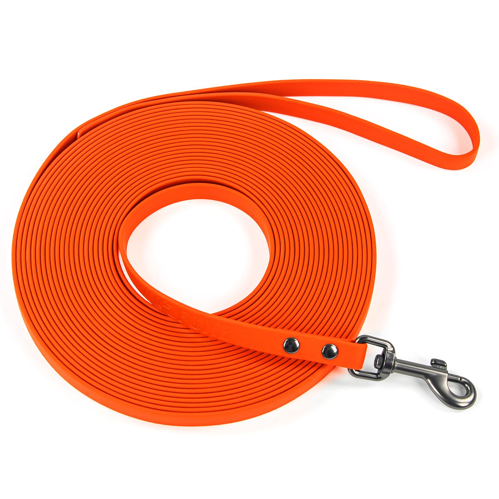 Wolfone Waterproof Dog Training Leash Long Line - Orange 16ft Outdoor Lead for Recall, Beach, Swimming, Hiking - Strong Longline for Small Medium