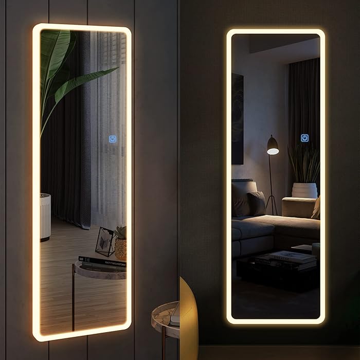 Buy Vlsrka Over The Door LED Mirror, 47"x16" Full Length Mirror with