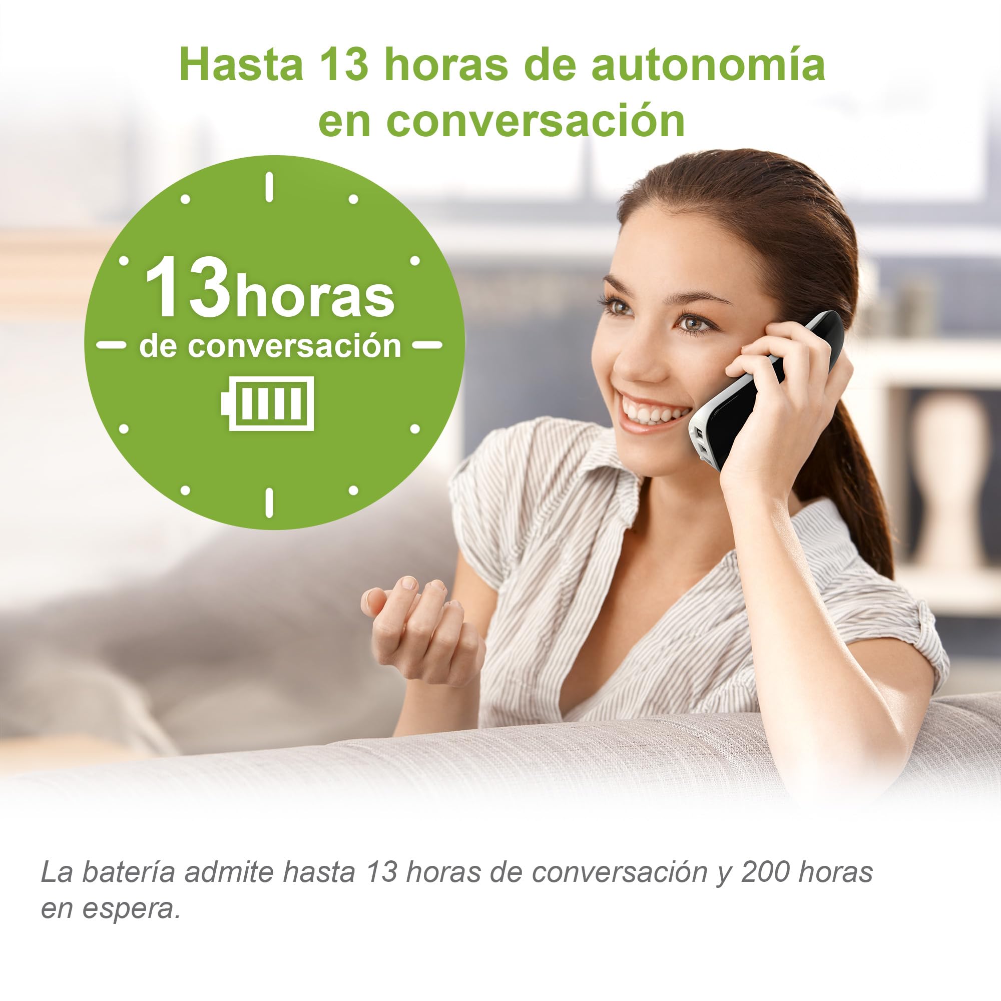 VTech CS1500 Bezprzewodowy telefon DECT, z podwójnym ładowaniem Telefon stacjonarny Słuchaj Extra Głośnomówiący Blokada dzwoniącego ID dzwoniącego Podświetlany ekran i klawiatura biały