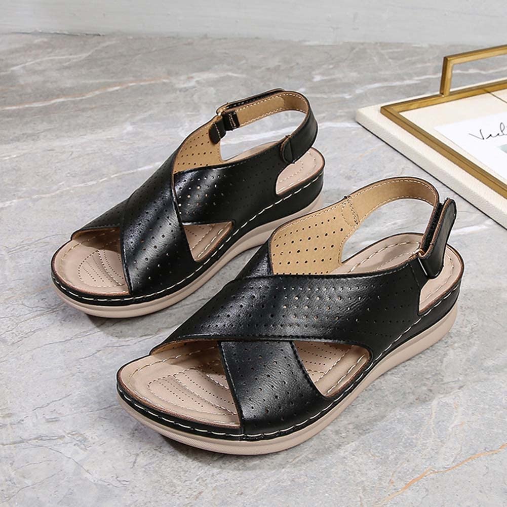 Sandali per Donna Scarpe Piatte per Correttore Alluce Valgo Infradito Ortopedico con Punta a Clip Pantofole Estive Scarpe da Spiaggia Romane Casuali,Marrone,US10/EU41