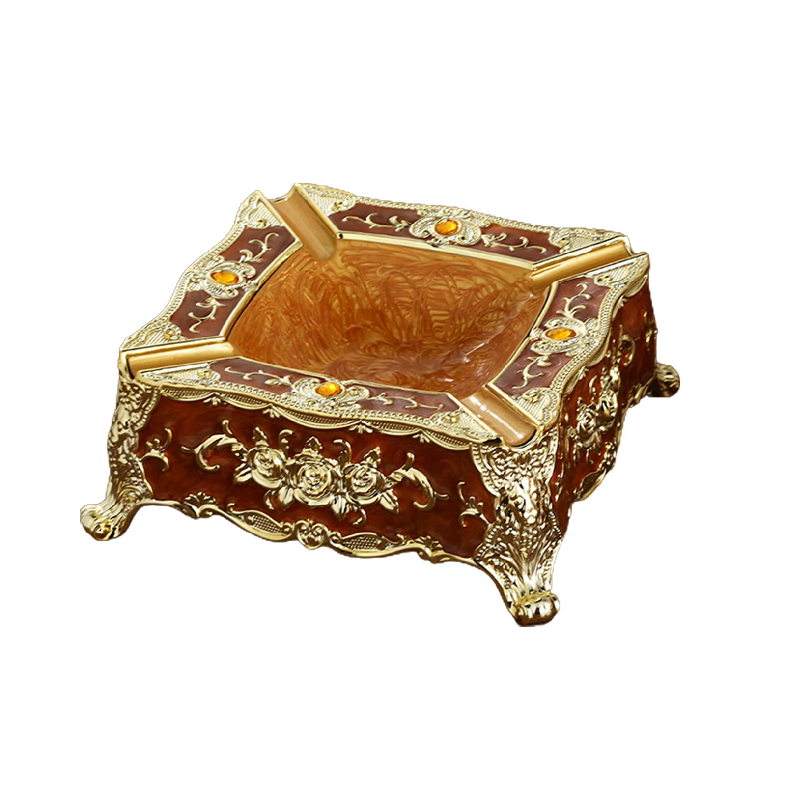 WEILWH Trays Ashtray Retro Ornaments Windproof Ashtray Wear Resistant Trays for Hotel Restaurant Decorations Ashtrays for