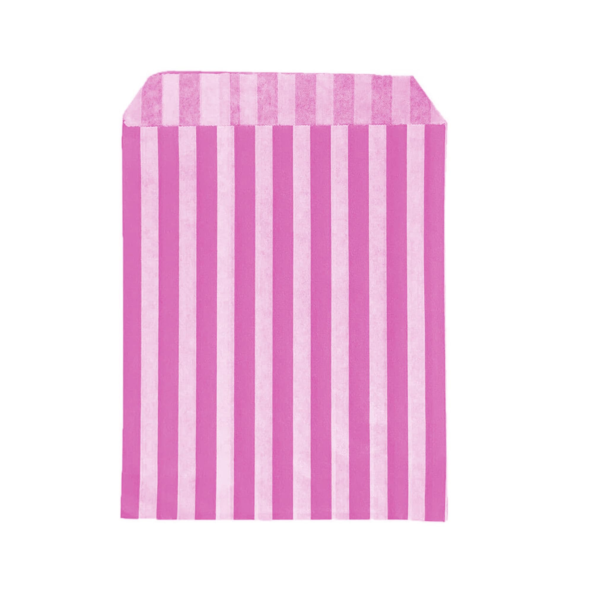 100 Bags - 5" x 7" Pink Candy Stripe Paper Sweet Bags | Premium Quality British Made | Wedding Birthday Party Confectionery Stall