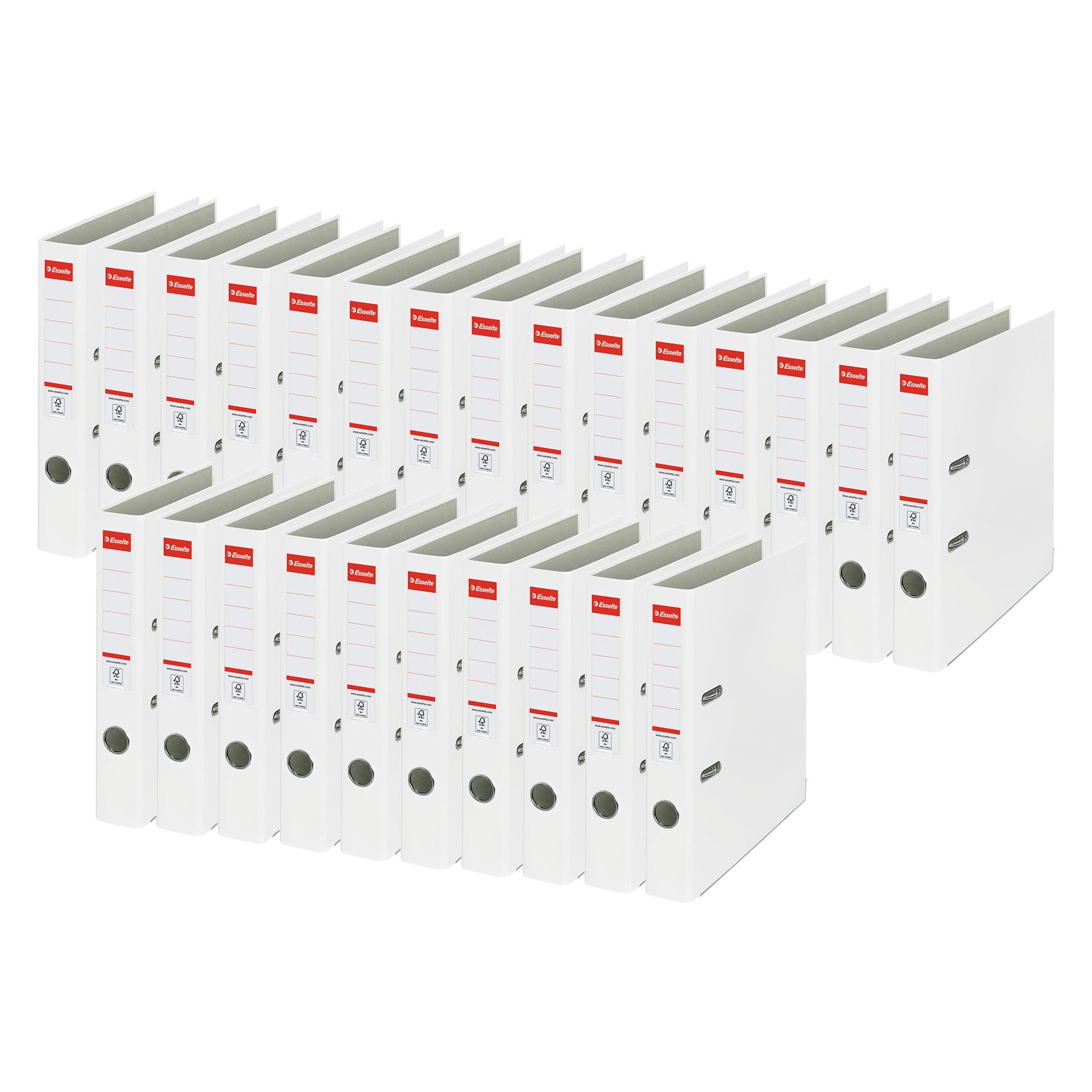 Esselte Essentials segregator na dokumenty, 50 mm, A4, tworzywo sztuczne białe (opakowanie 25 sztuk)