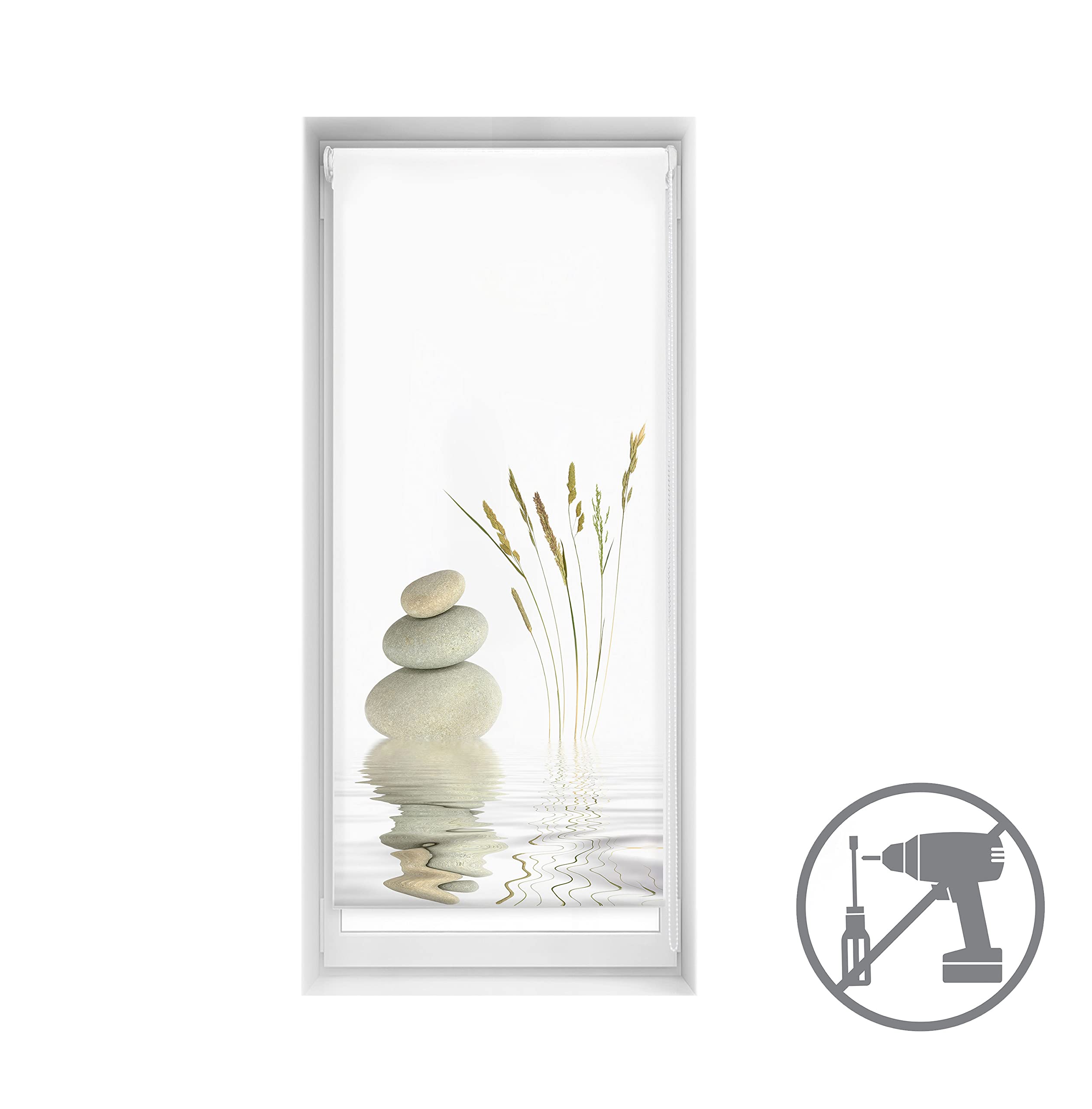Blindecor Store imprimé Zen Blackout Easyfix Sérénité 60 x 150 cm