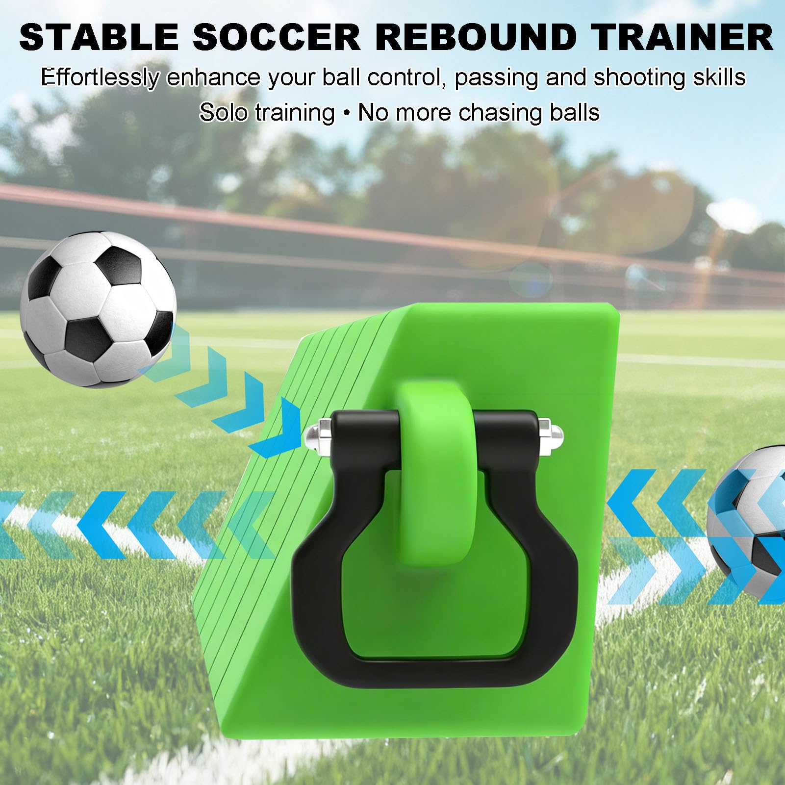 108x25x30cm Pedana da Rimbalzo da Calcio Con ruote | multifunzionale Attrezzatura Allenamento da Calcio, Parete Calcio Portatile Con la maniglia