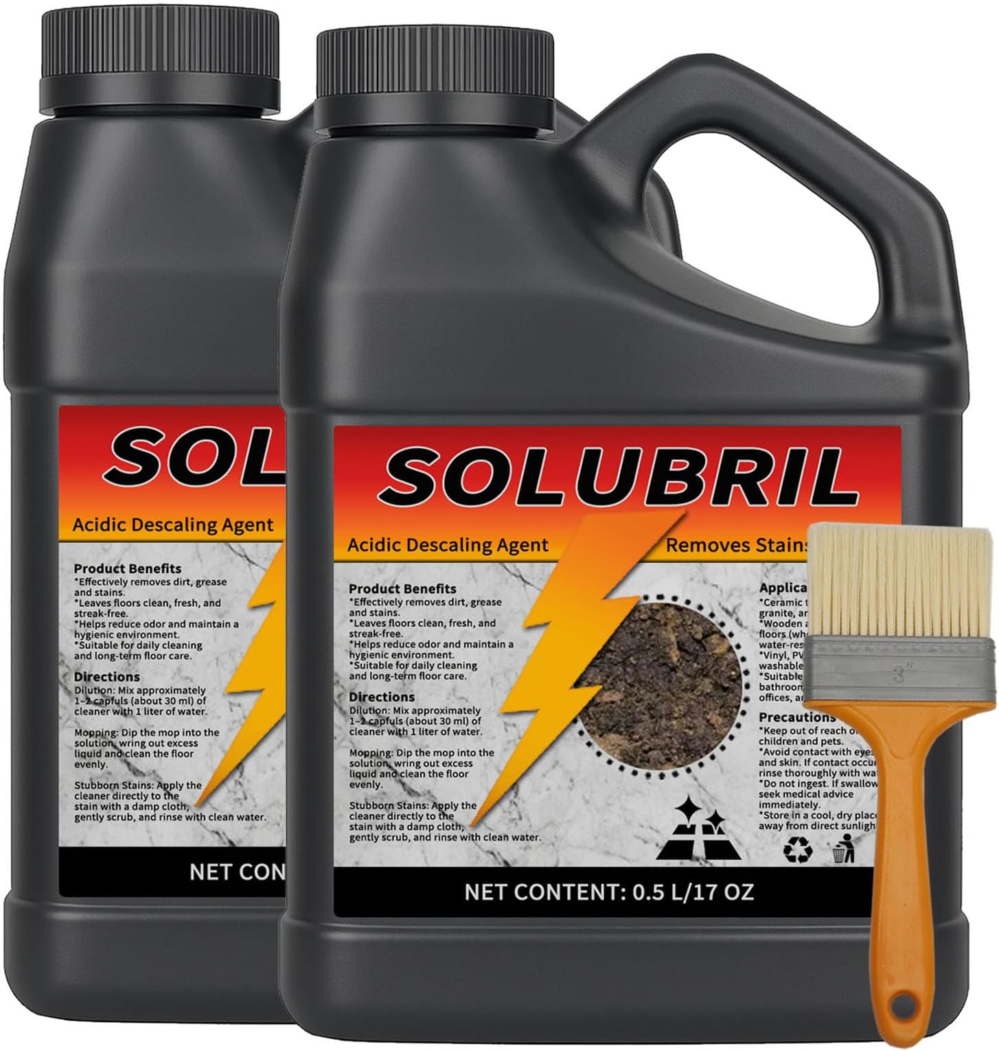 Solubril Tile Cleaner, Original floor cleaner, Multipurpose Powerful Stain Removing Liquid for Multi-Surface Use, Bathroom, Kitchen, Floors (2)