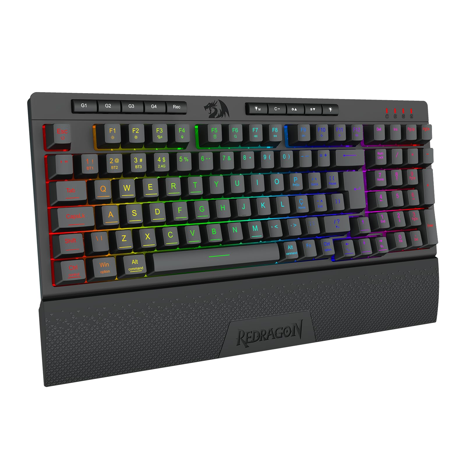 Teclado Gamer Membrana Redragon Shiva Pro 98 RGB Preto K515RGB-PRO PT