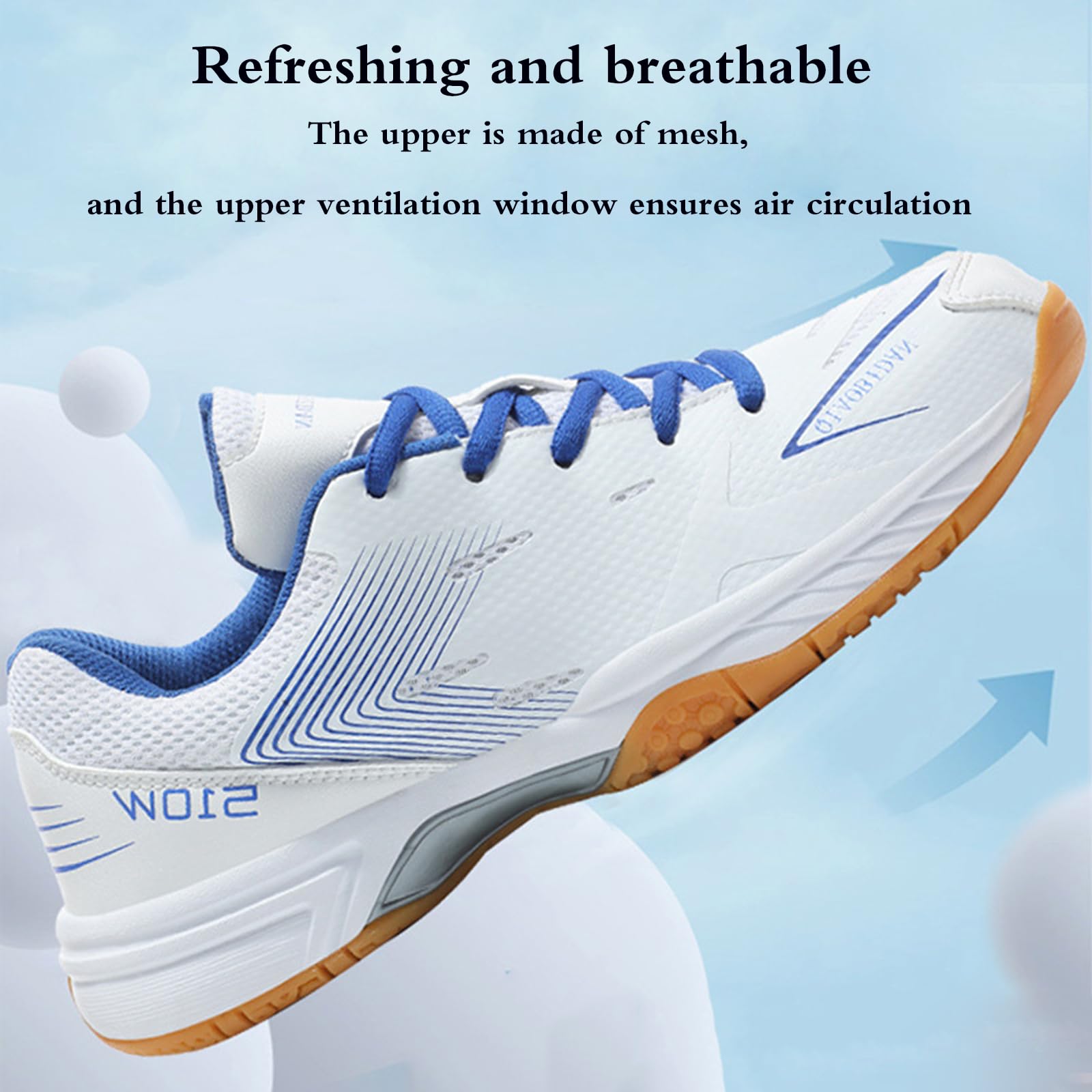 Zapatillas De Tenis De Mesa Hombre,Zapatos De Tenis De Mesa,Zapatillas De Tenis De Mesa Hombre,Antideslizantes,Transpirables,Entrenamiento Exterior Interior,para Tenis BáDminton