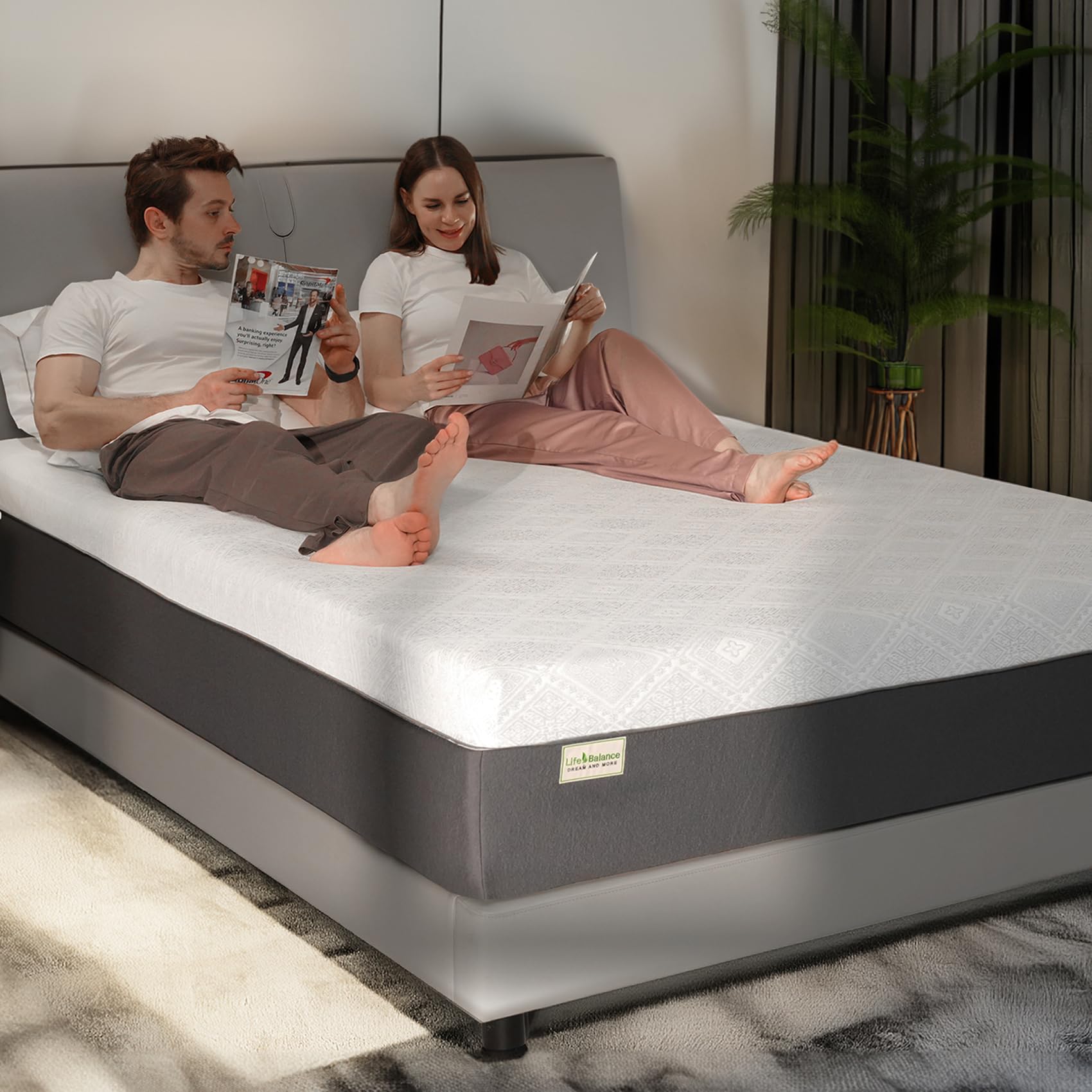 Queen Mattress, 10 Inch Cooling-Gel Memory Foam Mattress Assembled in The USA, CertiPUR-US Certified Mattress in a Box, Medium Firm, Pressure Relief, Motion Isolation, CY-10-Q-V