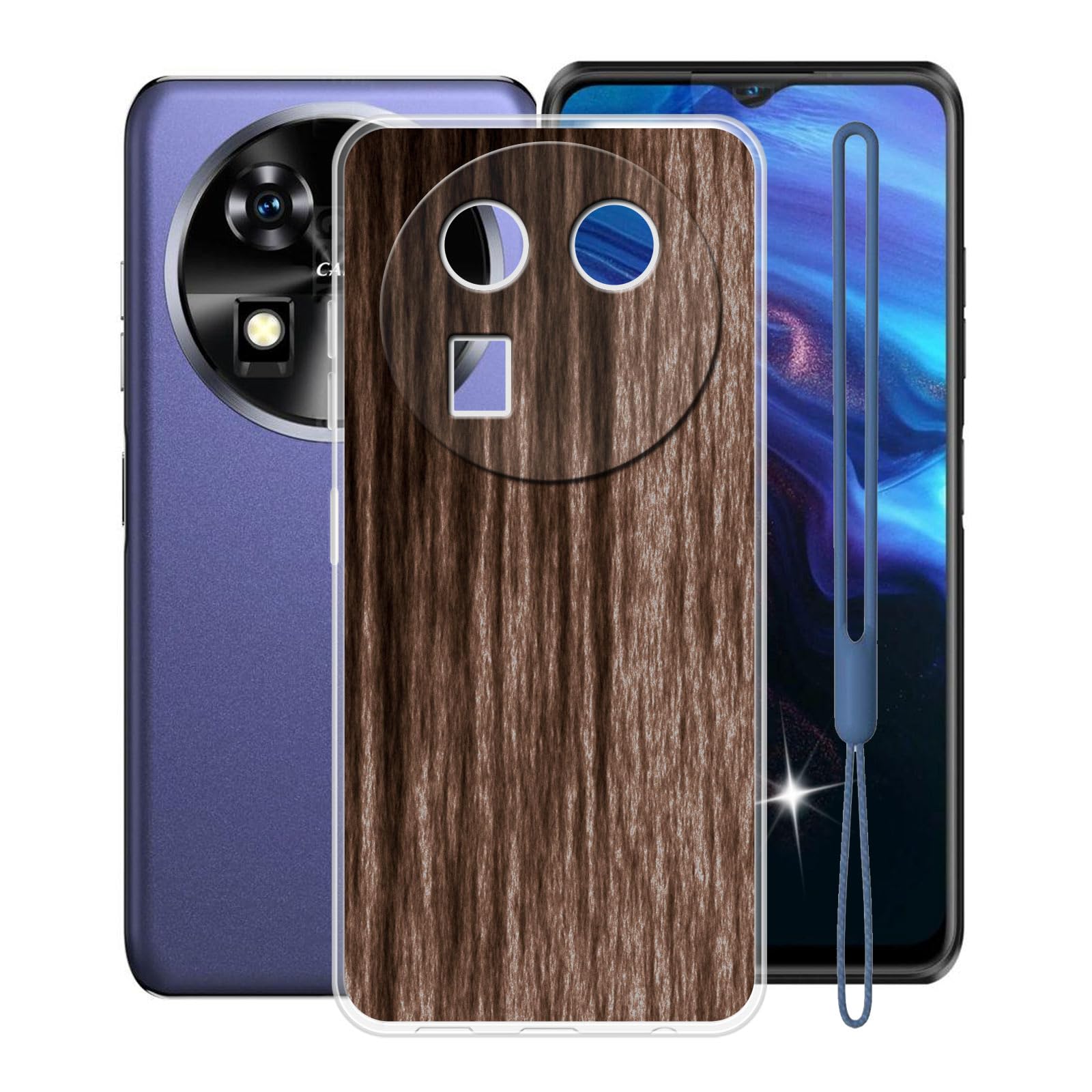 KJYFOANI for Oukitel WP37 Case, Transparent Hull Soft Silicone TPU Protective Case, Shockproof Anti-Fall Shell, Ultra-Thin Bumper Back Cover for Oukitel WP37 (6.60