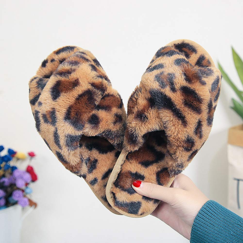 Fadezar Pantofole Peluche Donna Ciabatte da Casa Comode Invernali Moda Scarpe Sandali Slippers