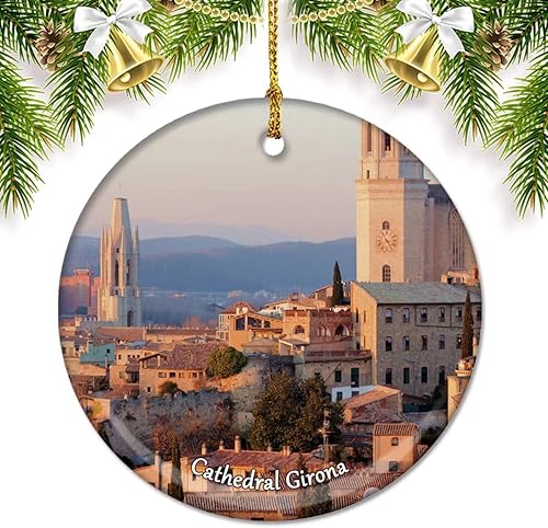 Miniatura 3 de España Cibeles Square Prado Madrid Adornos de Navidad para árbol Colgante de cerámica Adorno de doble cara Decoración Regalos de Navidad Porcelana