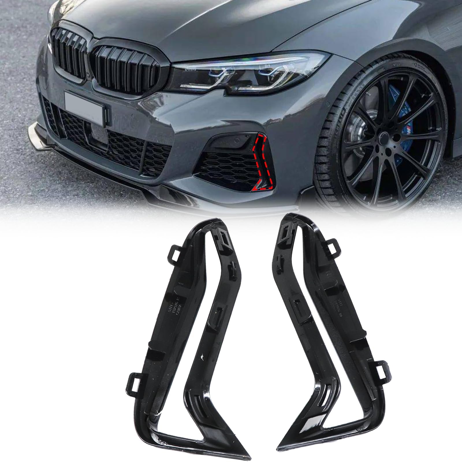 Amazon.com: SecosAutoparts Pair Front Bumper Side Grill Trim Set