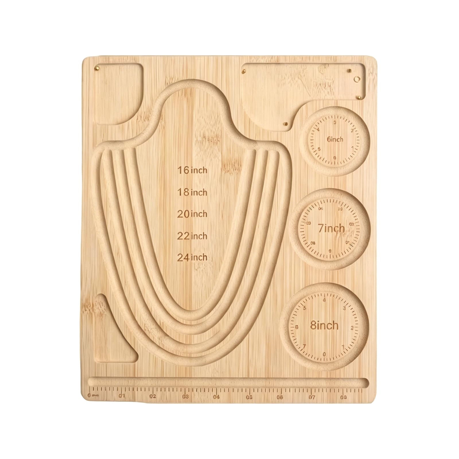 Pyasuye Necklace Beading Board, Wooden Jewelry Tray for Layout, Sorting and Project Planning At Home Wooden Bead