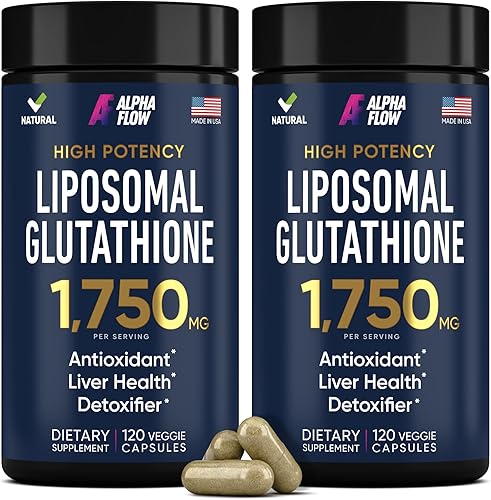 Miniatura 9 de Suplemento de glutatión liposomal de 1750 mg - Glutatión liposomal con vitamina C + complejo antioxidante fosfolípido - L glutatión para