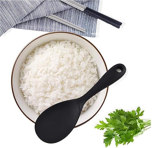 Miniatura 3 de Paleta de arroz, cuchara de arroz de silicona, antiadherente, resistente al calor, cuchara de arroz, espátula de arroz, cuchara de arroz, cuchara