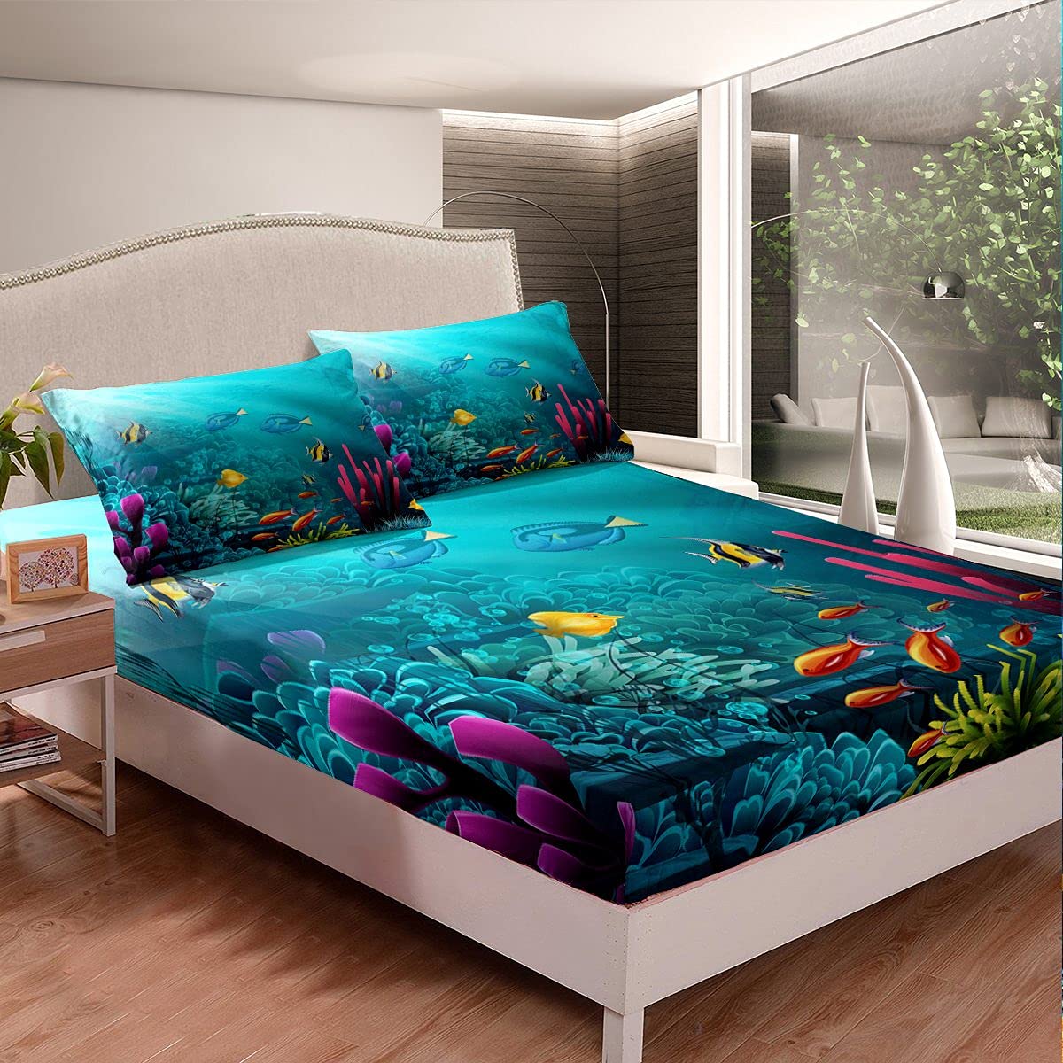Set di biancheria da letto con tartaruga oceanica e tartaruga per