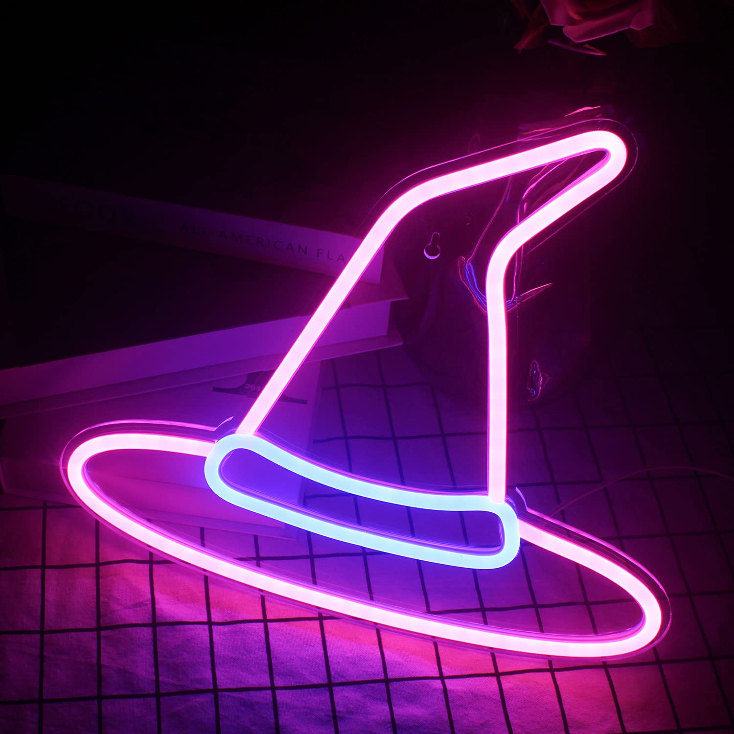 Witch Hat Neon Sign Neon Light Pink 