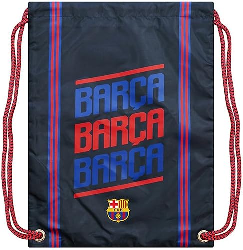 Bolsa con cordón y logotipo del equipo del FC Barcelona World Soccer Club Barca, Barca_navy, Tamaño único, Mochilas Daypack