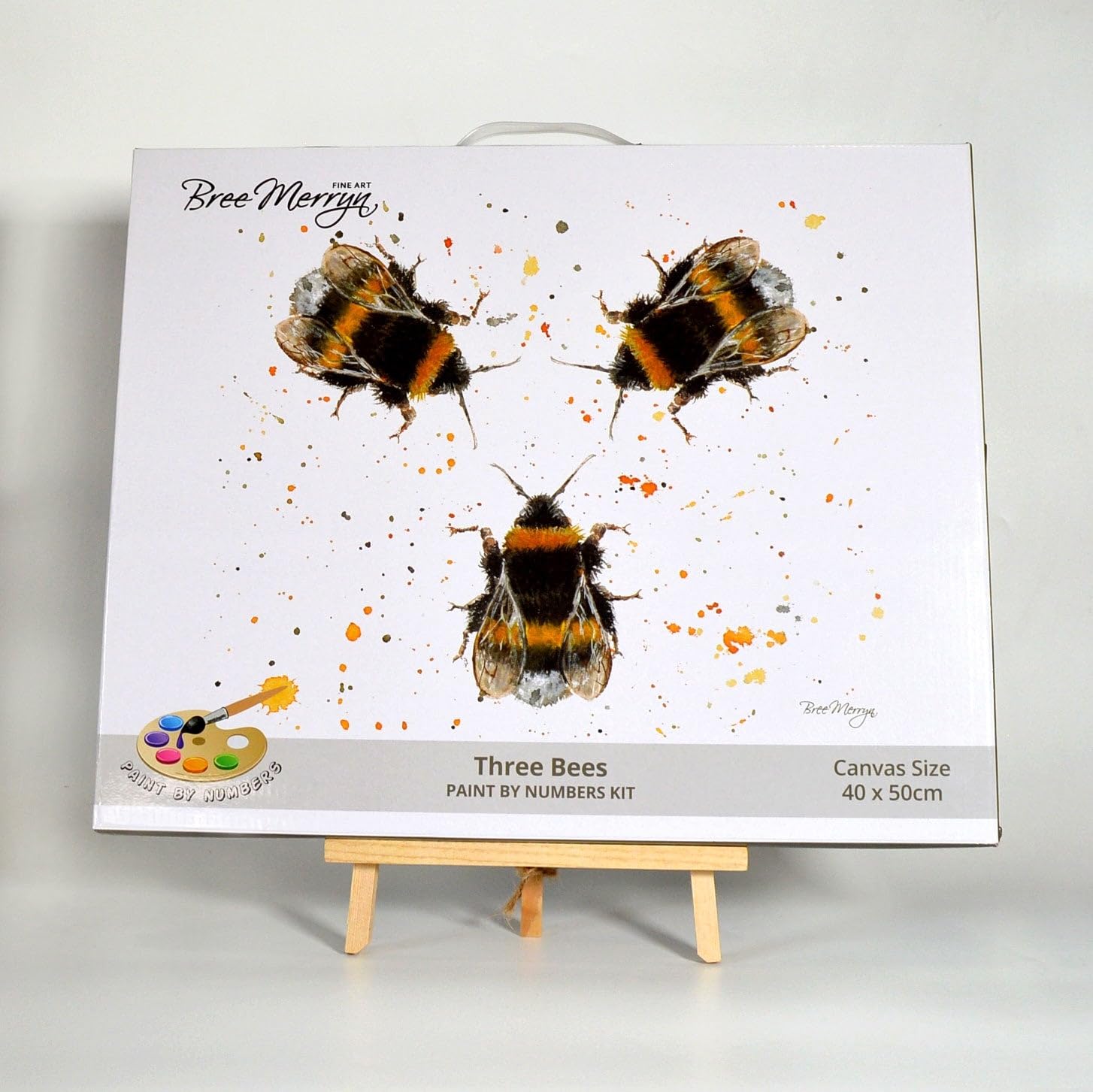Bree Merryn Paint By Numbers 40cm x 50cm Acrylic Paints on Canvas kit - Three Bees