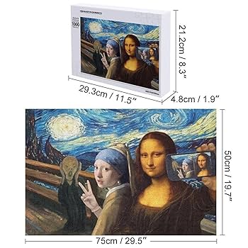 Amazon.co.jp: ジグソーパズル モナリザ 写真を撮る おもしろ