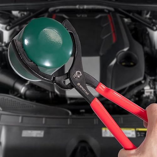 Miniatura 4 de Spurtar Juego de 5 llaves giratorias para filtro de aceite + 3 llaves de filtro de aceite de mandíbula, herramienta universal de extracción de