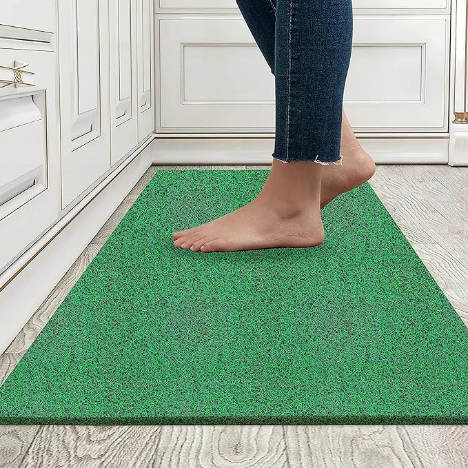 1.25 x 2 Feet, Green Soft Cushion Noodle Mat Anti Skid/Slip Door Mat for Home/Office/Kitchen/Entrance/Standing Desks/Car Mats/Heavy Indoor Outdoor Thick Comfort Mat (1.25 x 2 Feet, Green)
